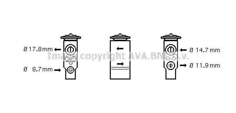 AVA QUALITY COOLING Expansion Valve, air conditioning