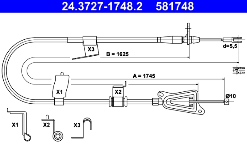 ATE Cable, parking brake