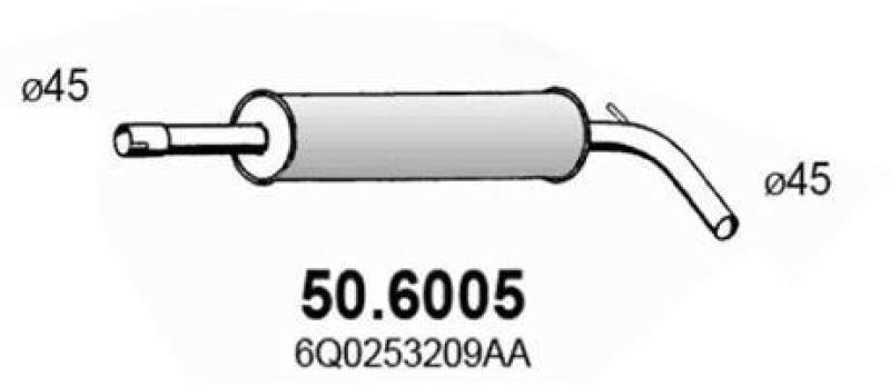 ASSO Mittelschalldämpfer