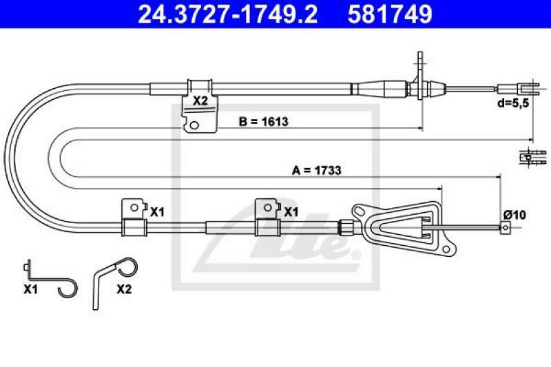 ATE Cable, parking brake