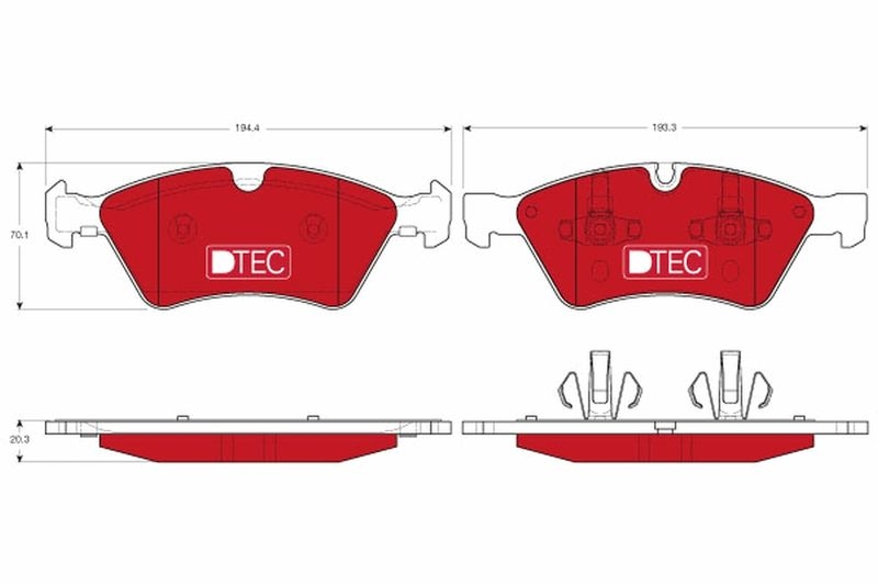 TRW Brake Pad Set, disc brake DTEC COTEC