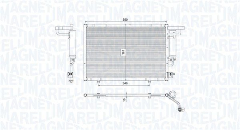 MAGNETI MARELLI Condenser, air conditioning