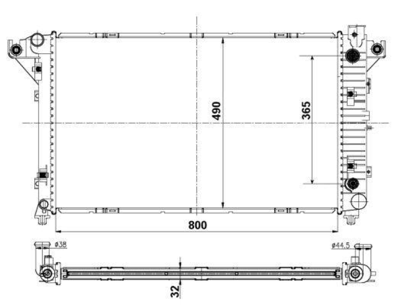 NRF Radiator, engine cooling EASY FIT