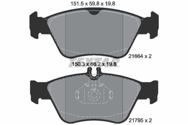 TEXTAR Brake Pad Set, disc brake Q+