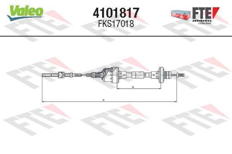 VALEO Clutch Cable FTE CLUTCH ACTUATION