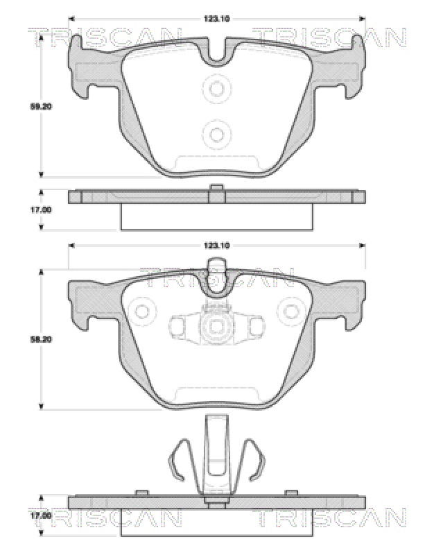 TRISCAN Brake Pad Set, disc brake