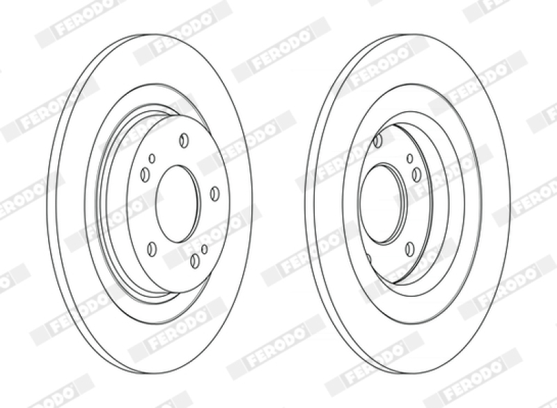 2x FERODO Brake Disc PREMIER