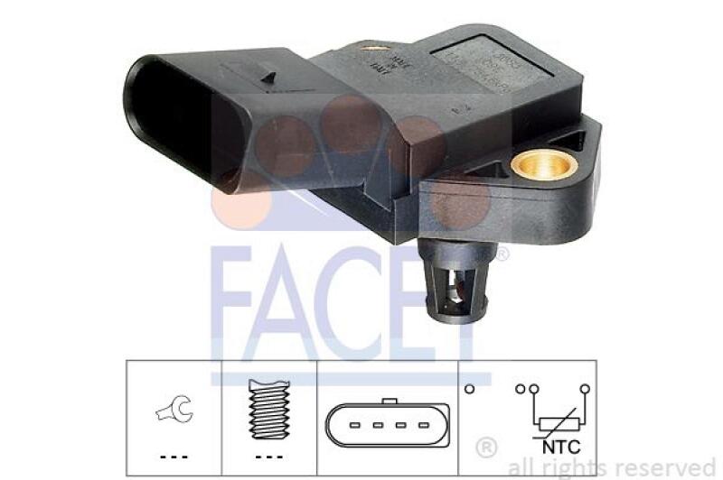 FACET Sensor, Ansauglufttemperatur Made in Italy - OE Equivalent