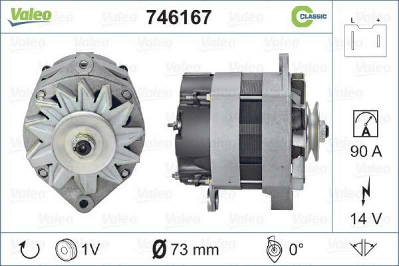 VALEO Alternator REMANUFACTURED CLASSIC