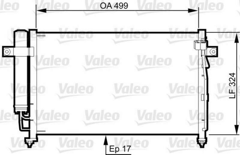 VALEO Condenser, air conditioning