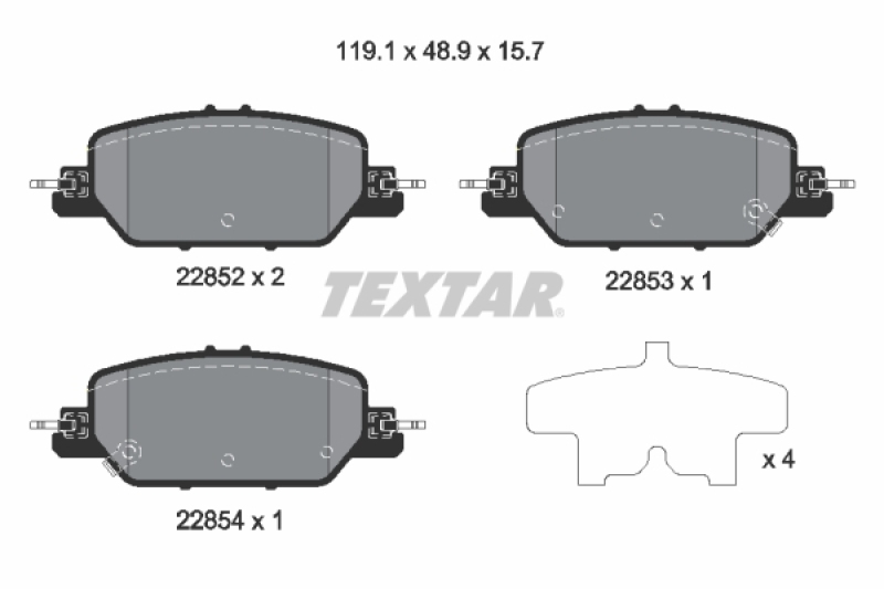 TEXTAR Brake Pad Set, disc brake