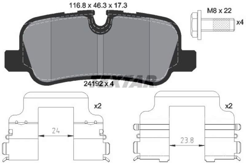 TEXTAR Brake Pad Set, disc brake Q+