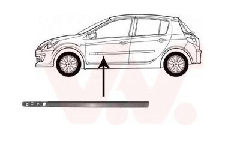 VAN WEZEL Trim/Protective Strip, door