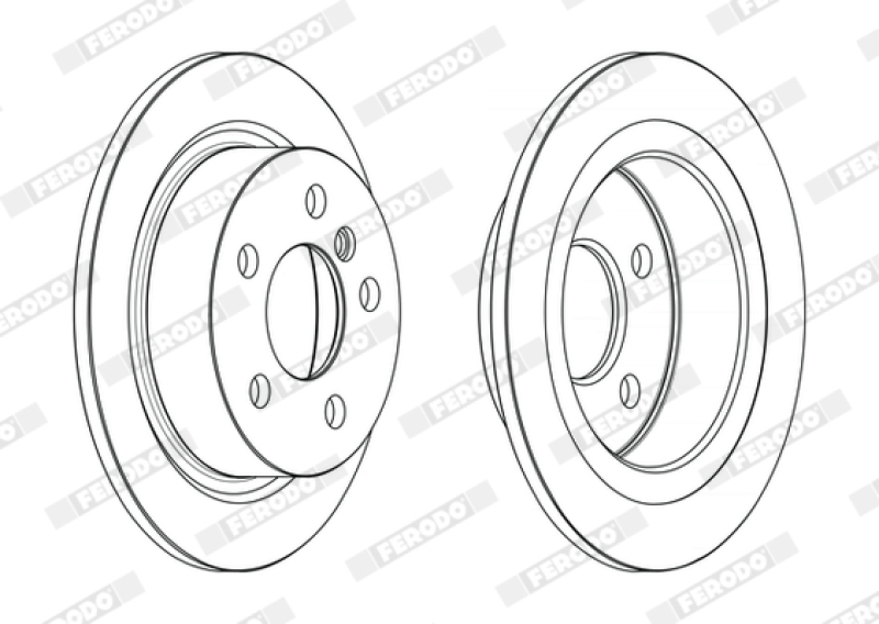 2x FERODO Brake Disc PREMIER