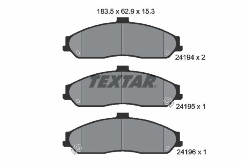 TEXTAR Brake Pad Set, disc brake