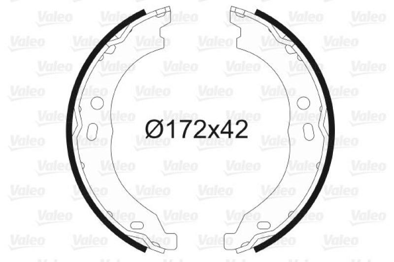 VALEO Brake Shoe Set, parking brake