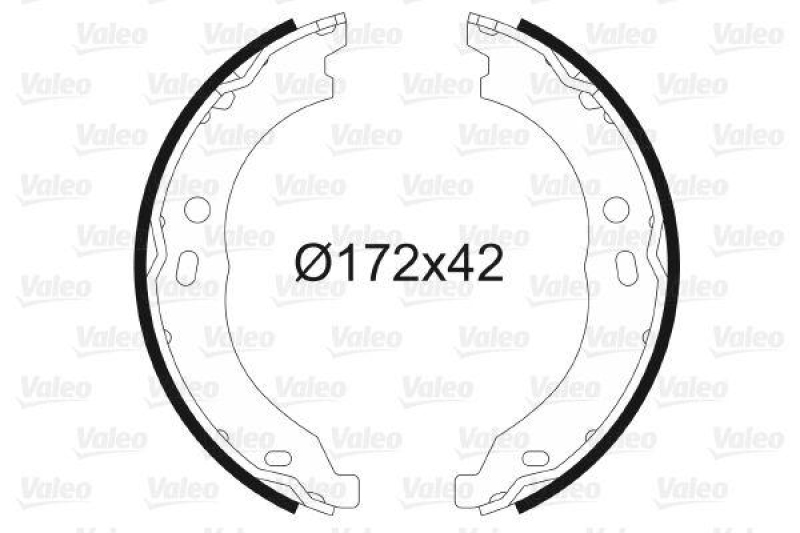 VALEO Brake Shoe Set, parking brake