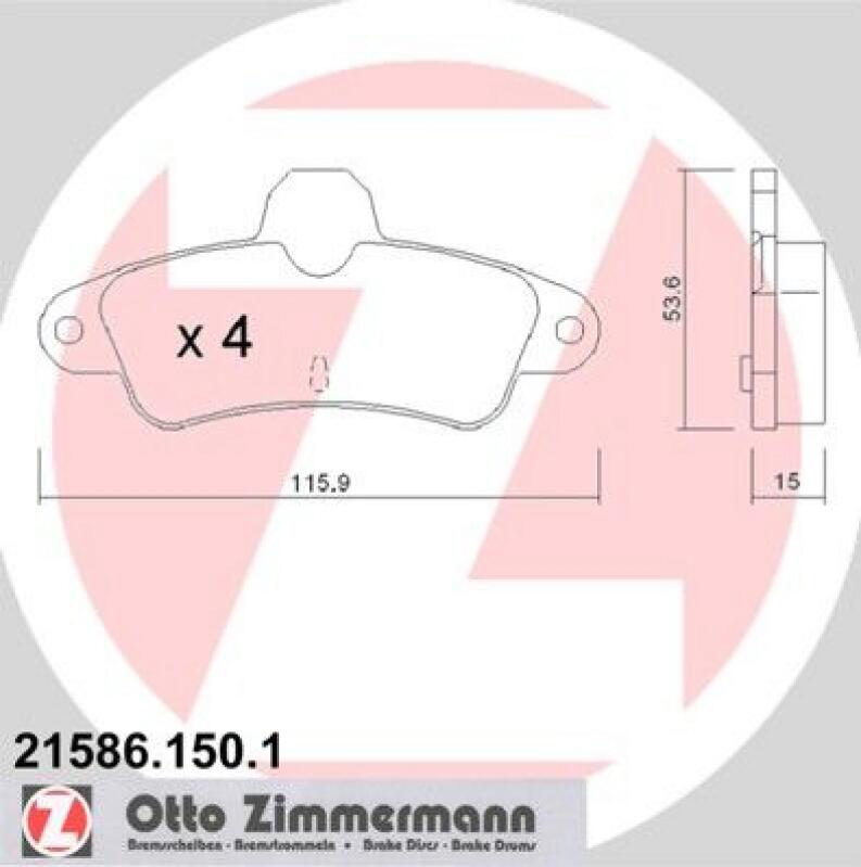 ZIMMERMANN Bremsbelagsatz, Scheibenbremse