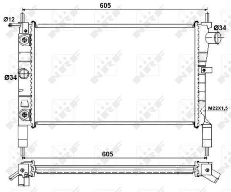 NRF Radiator, engine cooling