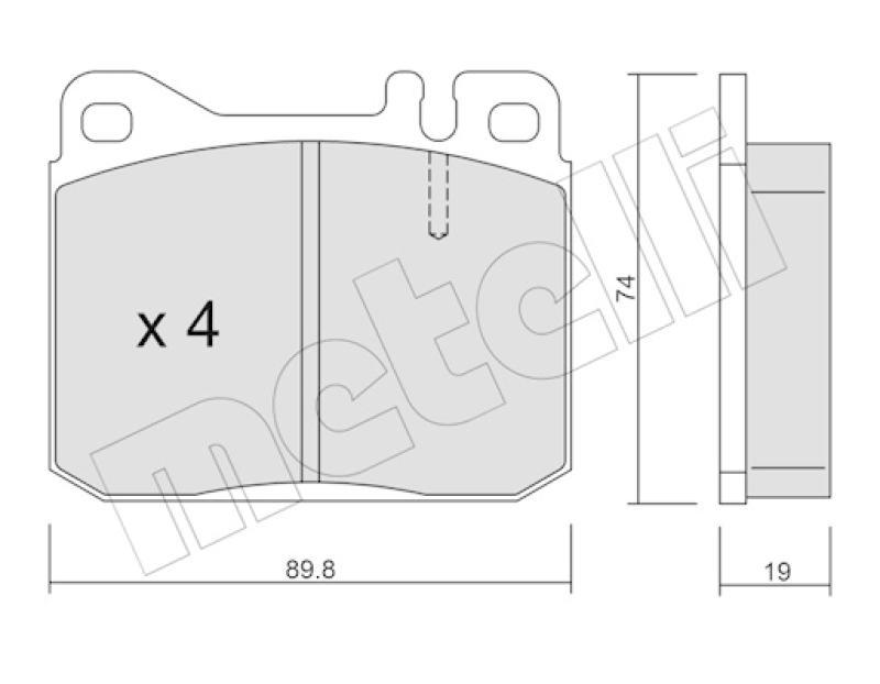 METELLI Brake Pad Set, disc brake