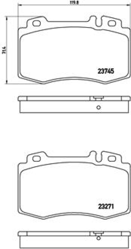 BREMBO Brake Pad Set, disc brake XTRA LINE