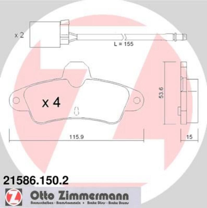 ZIMMERMANN Brake Pad Set, disc brake