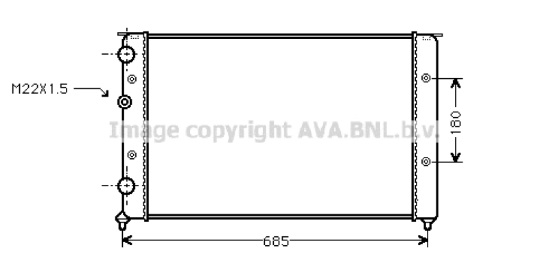 AVA QUALITY COOLING Radiator, engine cooling