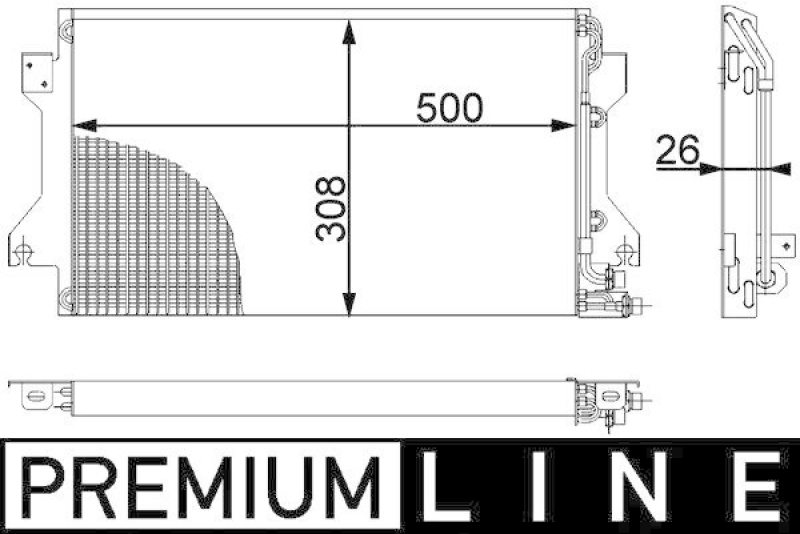 MAHLE Condenser, air conditioning PREMIUM LINE