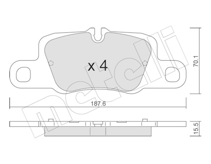 METELLI Brake Pad Set, disc brake
