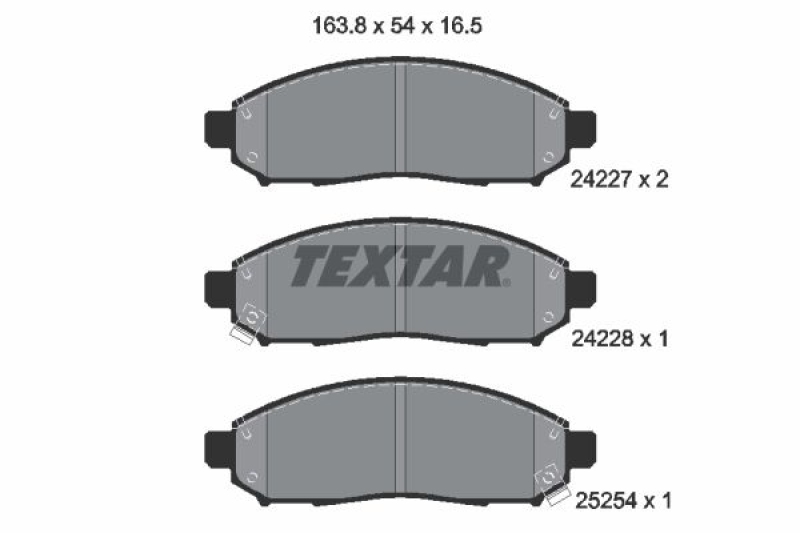 TEXTAR Bremsbelagsatz, Scheibenbremse