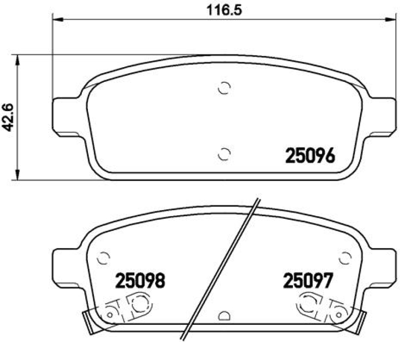 BREMBO Brake Pad Set, disc brake XTRA LINE