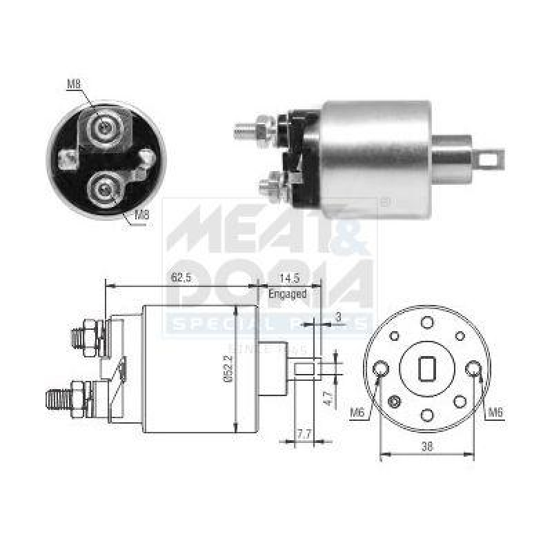 MEAT & DORIA Solenoid Switch, starter