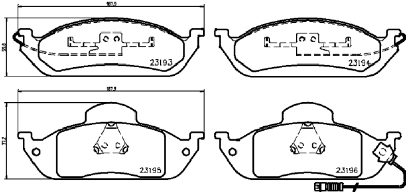 HELLA Brake Pad Set, disc brake