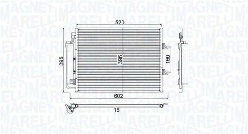 MAGNETI MARELLI Kondensator, Klimaanlage