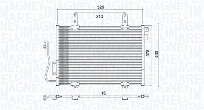 MAGNETI MARELLI Condenser, air conditioning