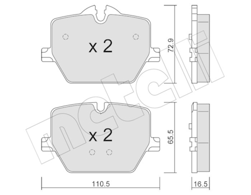 METELLI Brake Pad Set, disc brake