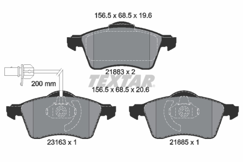 TEXTAR Brake Pad Set, disc brake Q+