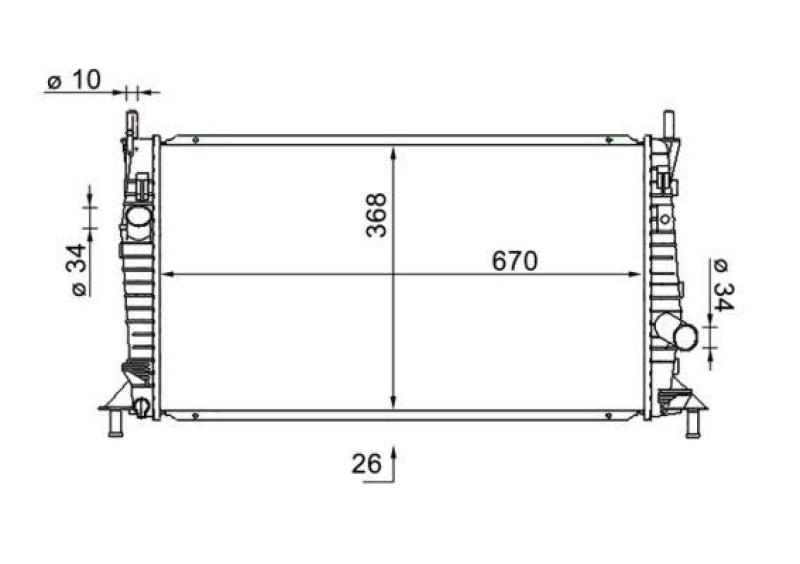 MAHLE Radiator, engine cooling BEHR