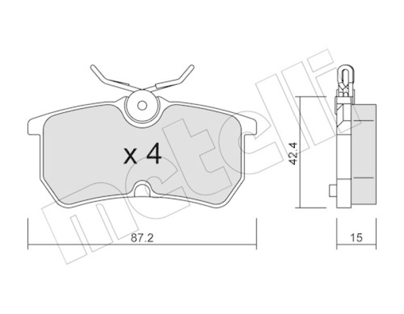 METELLI Brake Pad Set, disc brake