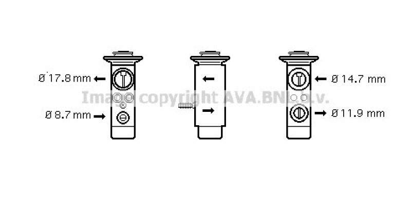 AVA QUALITY COOLING Expansion Valve, air conditioning