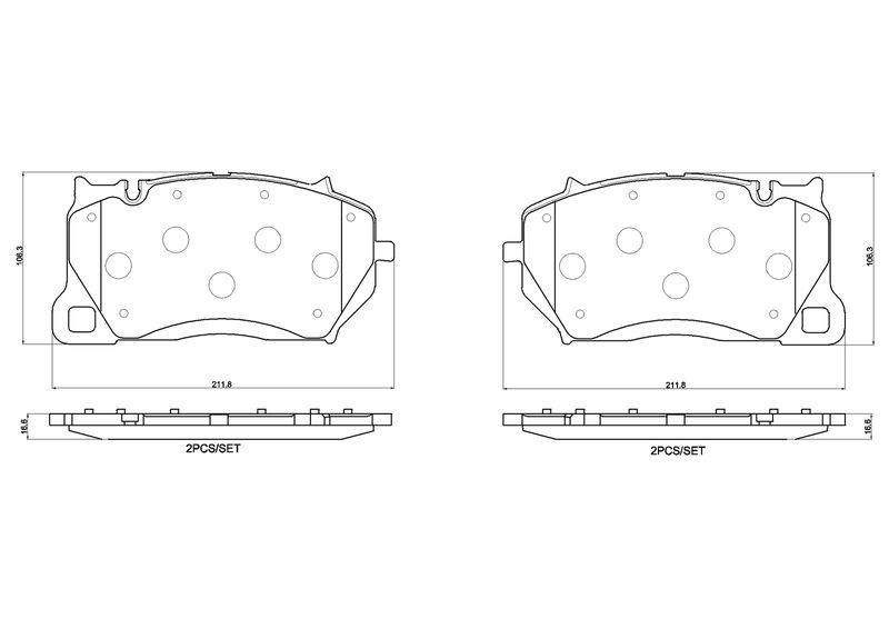 BREMBO Bremsbelagsatz, Scheibenbremse PRIME LINE