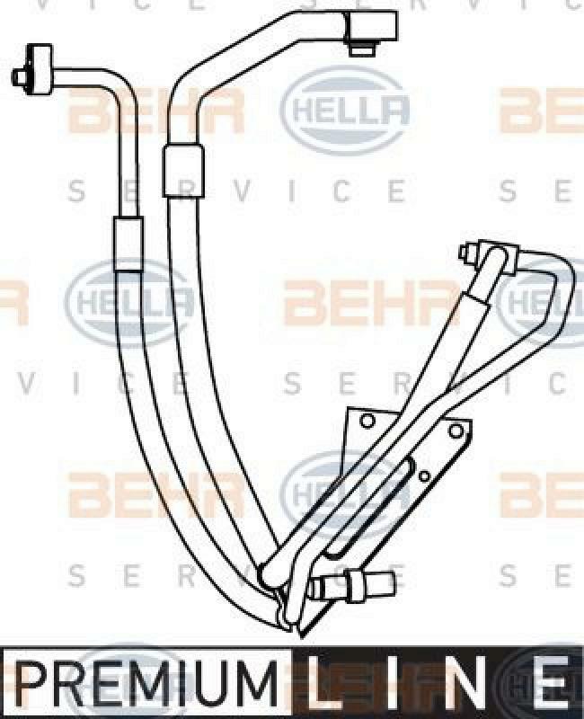 HELLA Hochdruck-/Niederdruckleitung, Klimaanlage BEHR HELLA SERVICE *** PREMIUM LINE ***