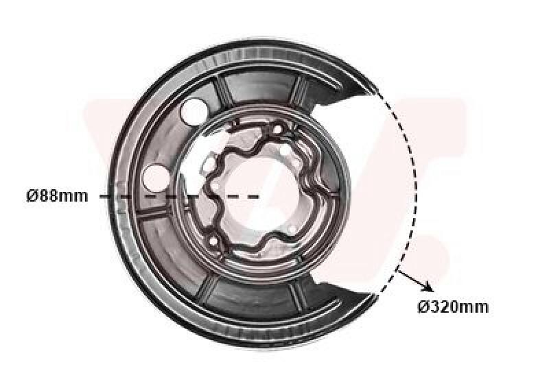 VAN WEZEL Splash Panel, brake disc