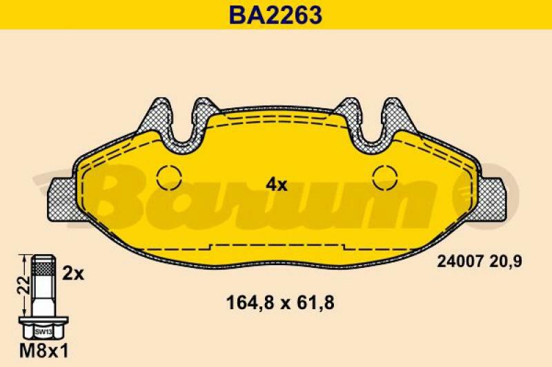 BARUM Brake Pad Set, disc brake