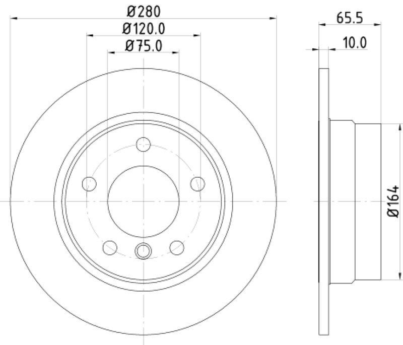 2x HELLA Brake Disc PRO