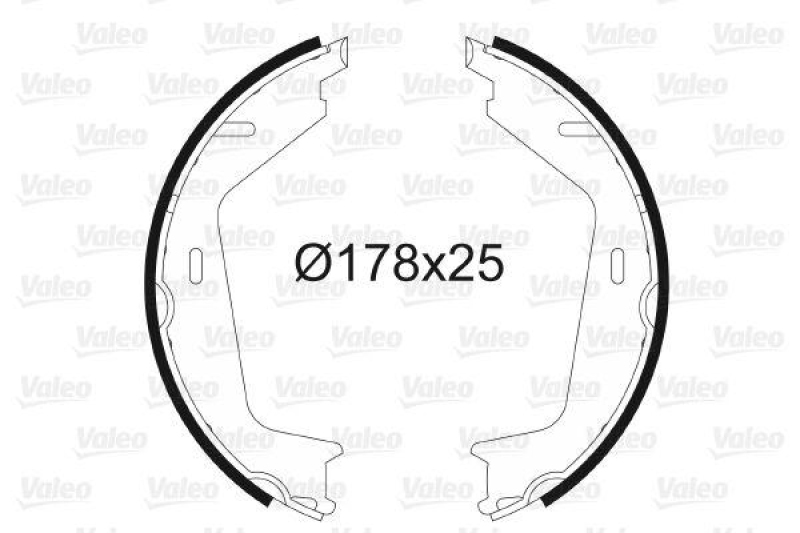 VALEO Brake Shoe Set, parking brake