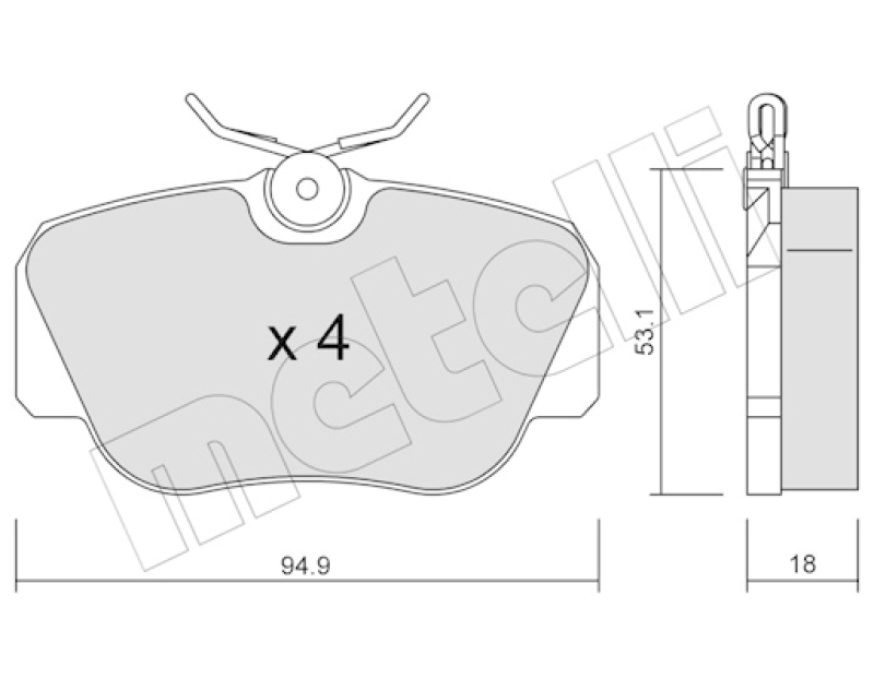 METELLI Brake Pad Set, disc brake