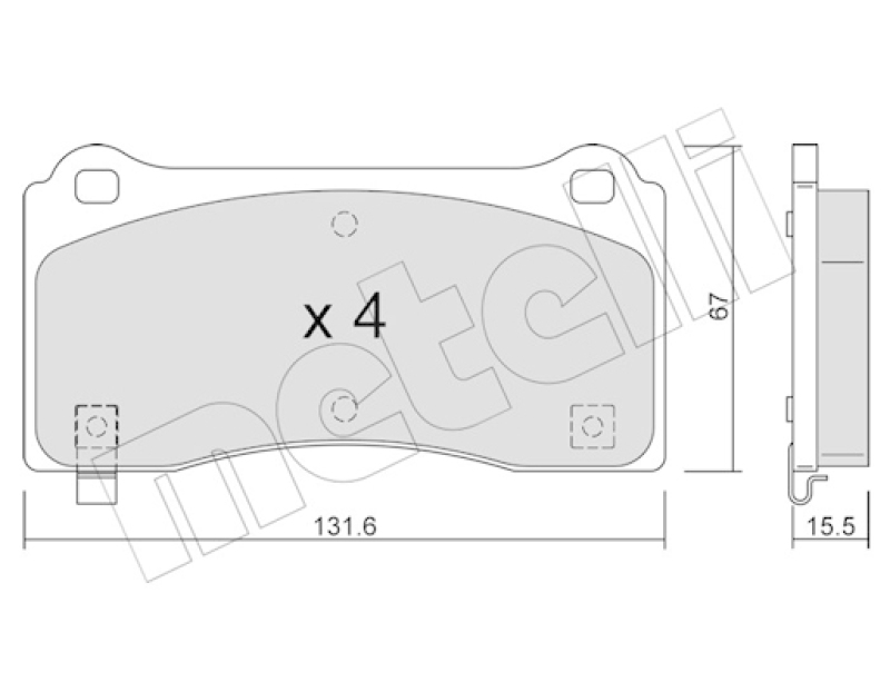 METELLI Brake Pad Set, disc brake