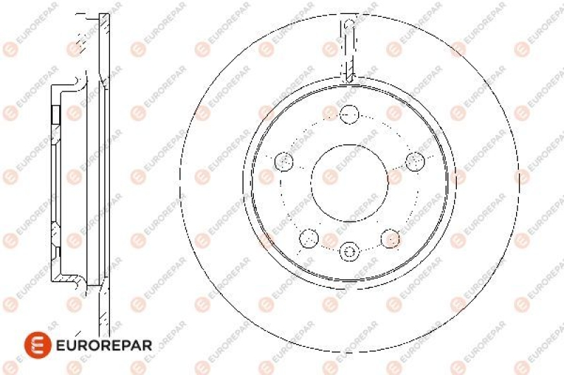 2x EUROREPAR Brake Disc