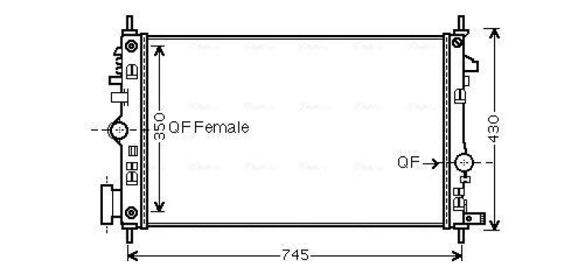 AVA QUALITY COOLING Radiator, engine cooling